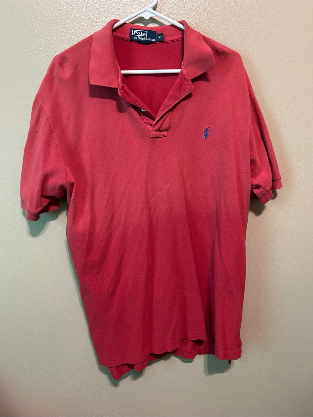 Polo by Ralph Lauren Men's Red Polo with Navy Pony
